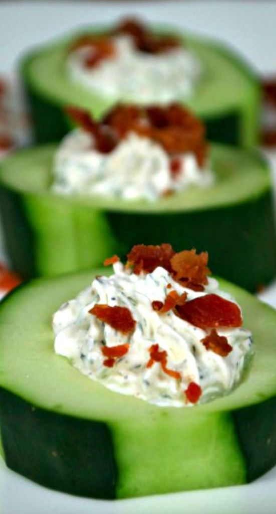summer appetizer ideas-Stuffed Cucumber Cups Recipe