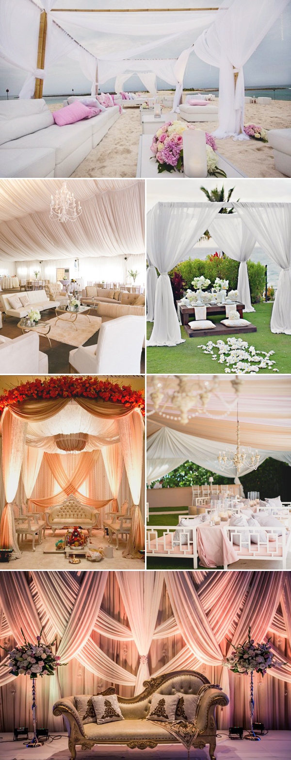  Drapery Wedding Decorations Ideas - Lounge Decor