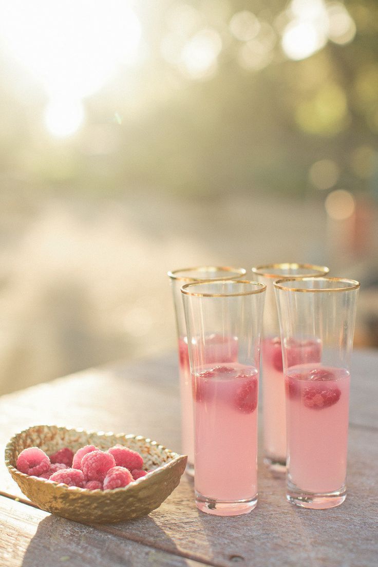 wedding drink ideas-raspberries and sparkling sunlight