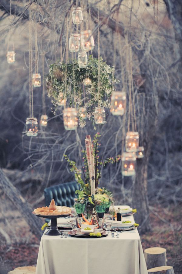 woodland fairytale wedding table set