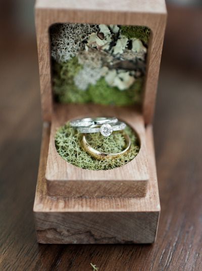 woodland wedding rings