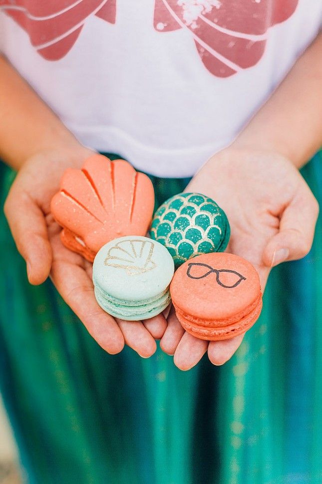 Add mini macarons to your dessert table.