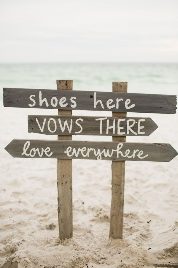 Beach Wedding Ideas-Beach wedding sign