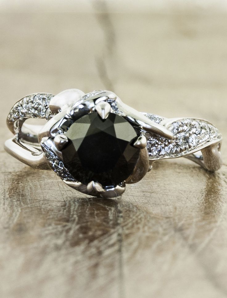 Black Diamond Engagement Rings by Ken and Dana Design