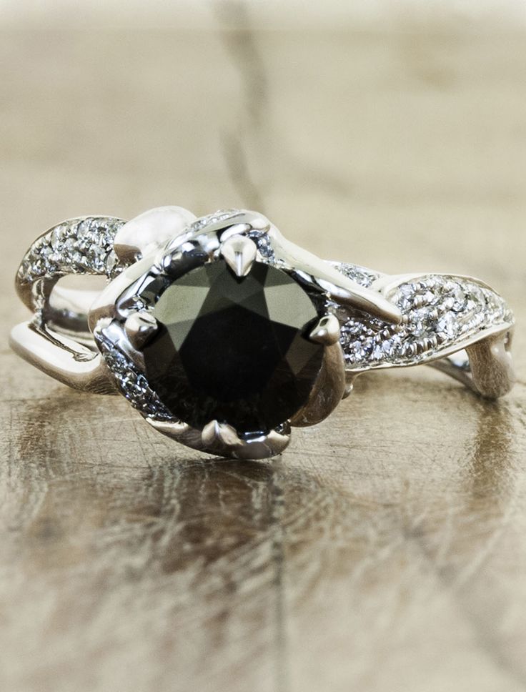 unique engagement rings black diamonds