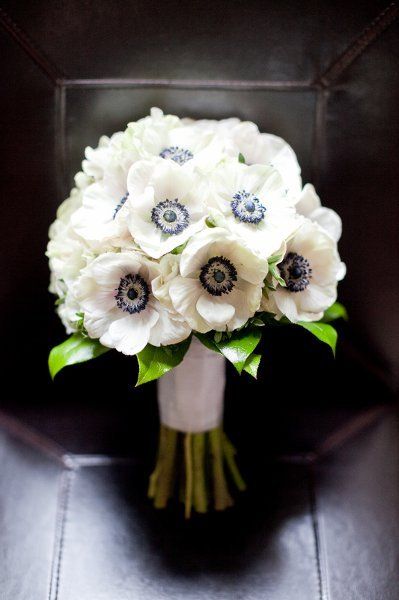 40 Anemone Wedding Ideas (Bouquets, Cakes and Invitations) 10 Black and White Anemone Wedding Bouquet Ideas