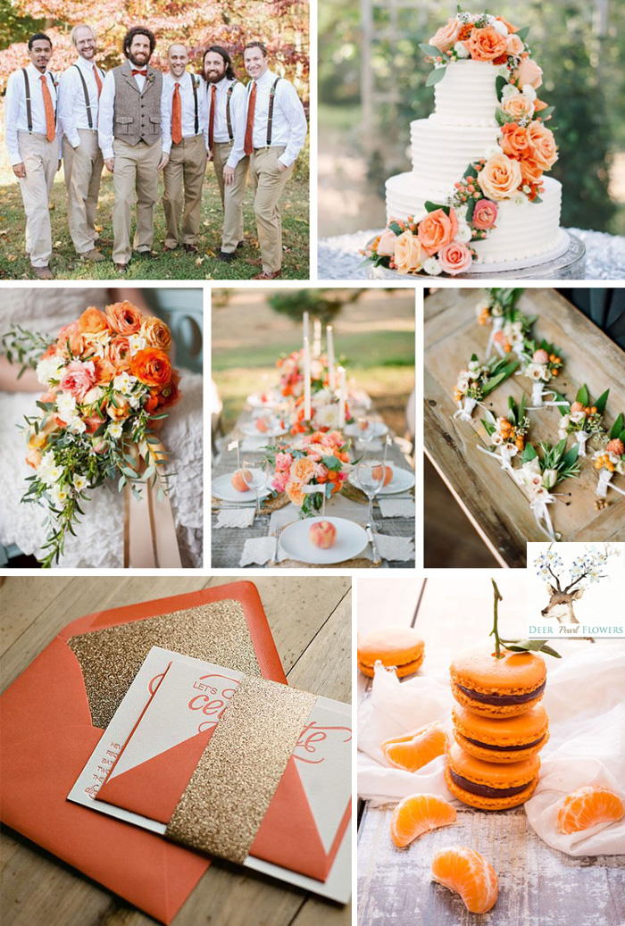 Cadmium Orange Wedding Colors for Fall Wedding
