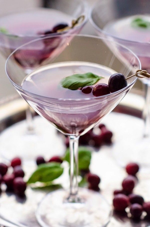 Cranberry Basil Cosmopolitan