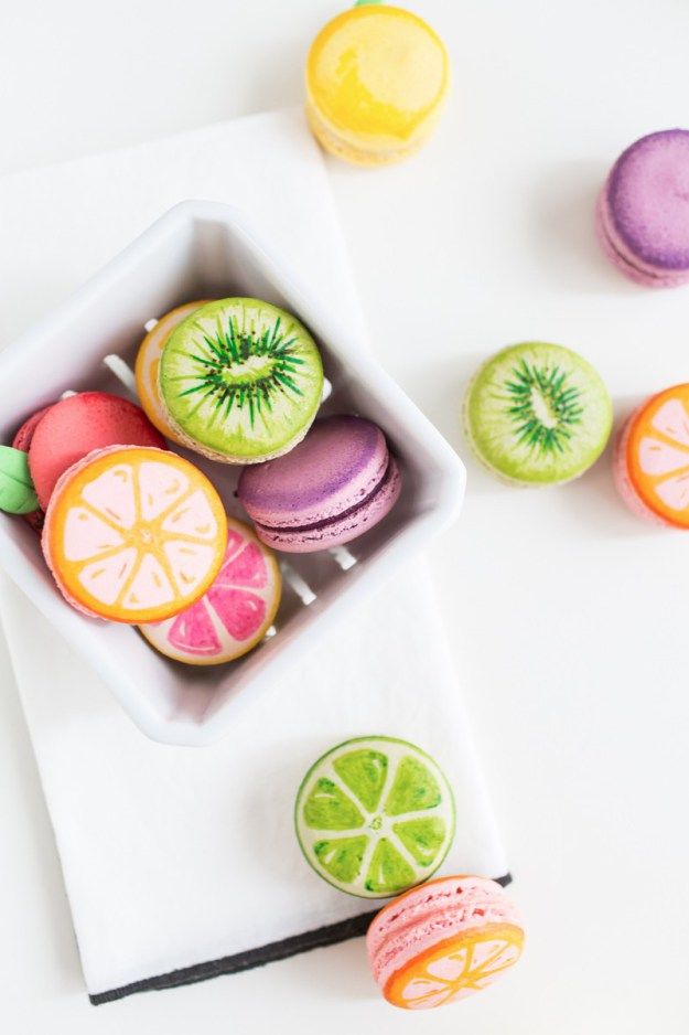 DIY fruit macarons