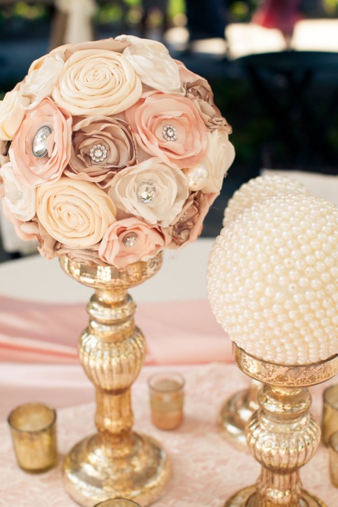 DIY vintage wedding reception and table decor