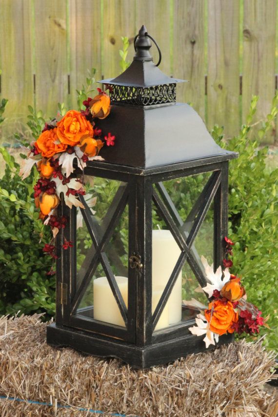Fall Autumn Lantern Centerpiece