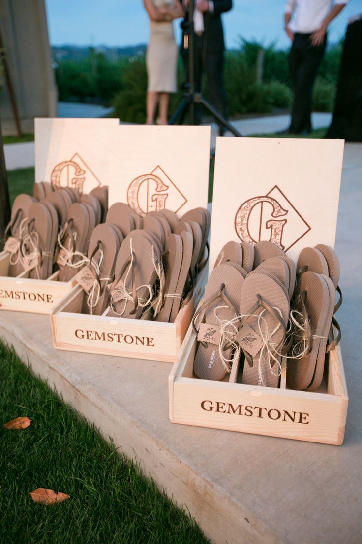 Flip flop wedding favor perfect for a beach reception