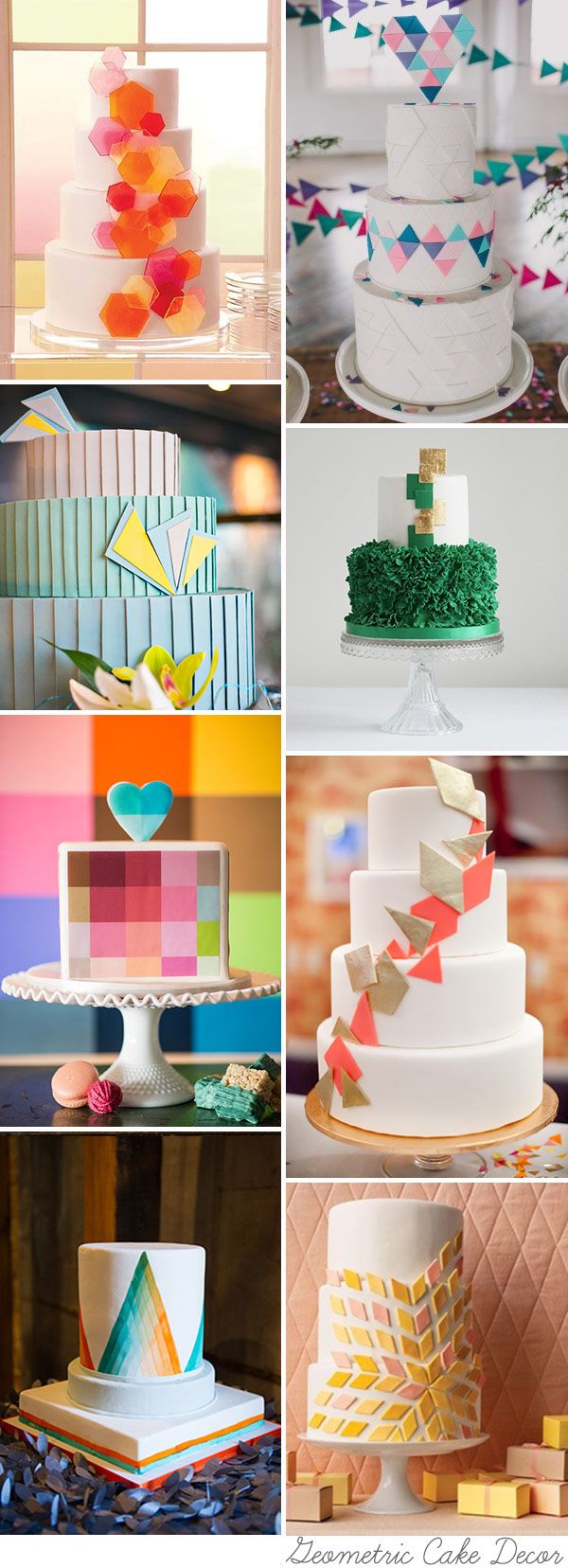 50+ Creative Geometric Wedding Ideas 7 Geometric Wedding Cakes