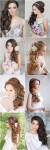 Half-up Half-down long bridal hairstyles for wedding pictures