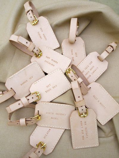 Luggage Tags Wedding Favors for a Destination Wedding