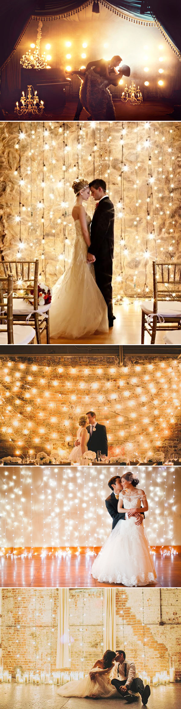 Magical Lighting Wedding Backdrop