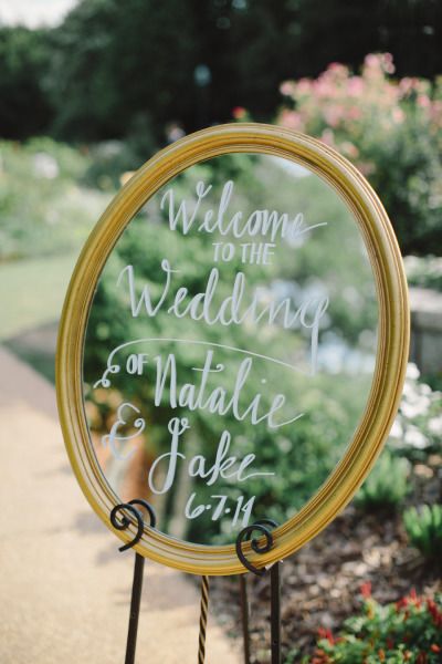 Mirror wedding sign