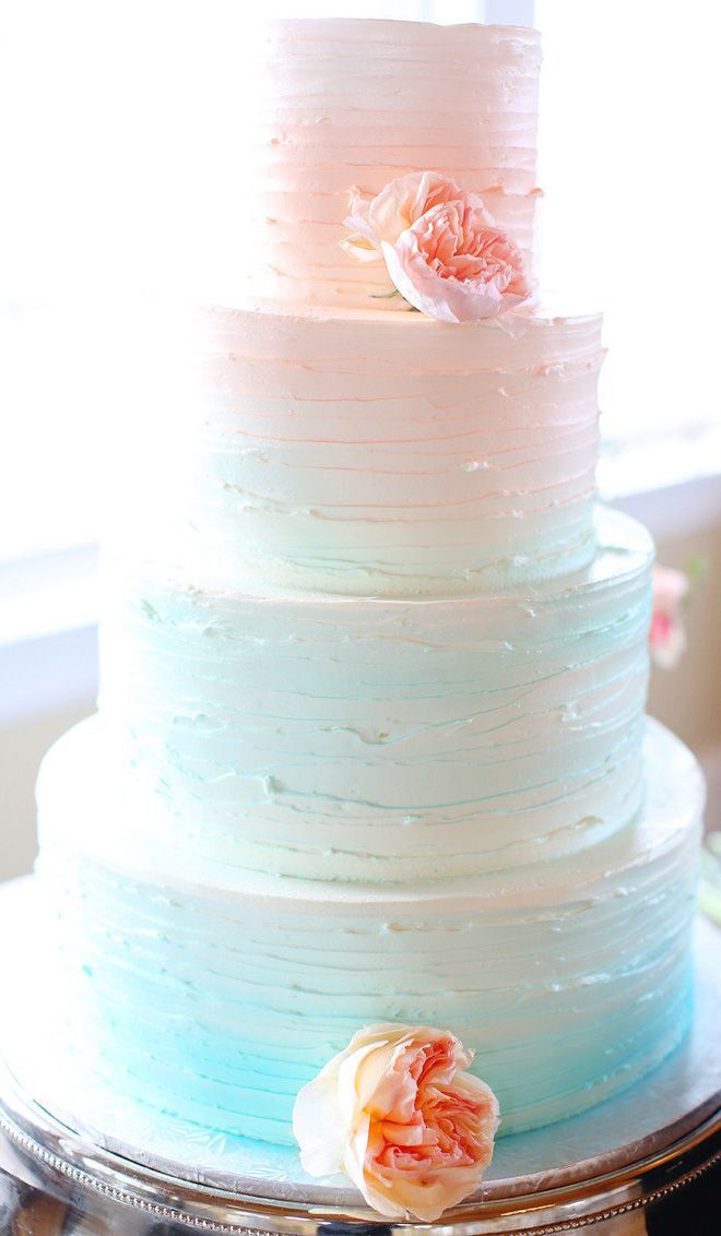 Pasetl Ombre Buttercream Wedding Cake
