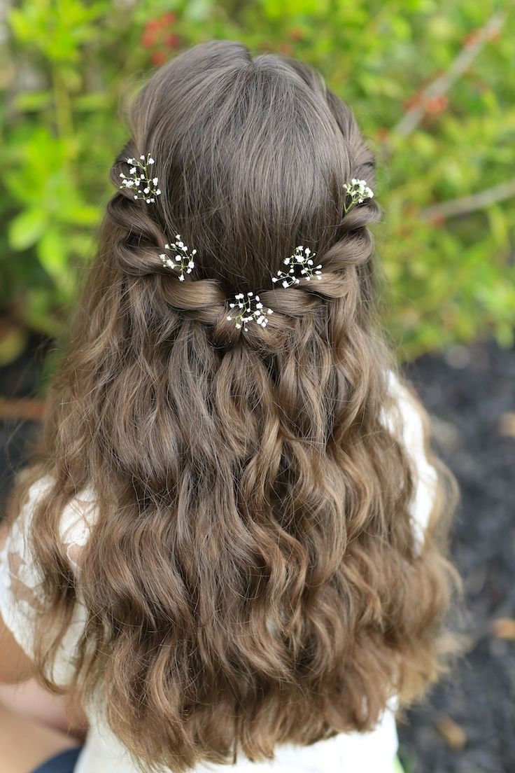 38 super cute little girl hairstyles for wedding | deer