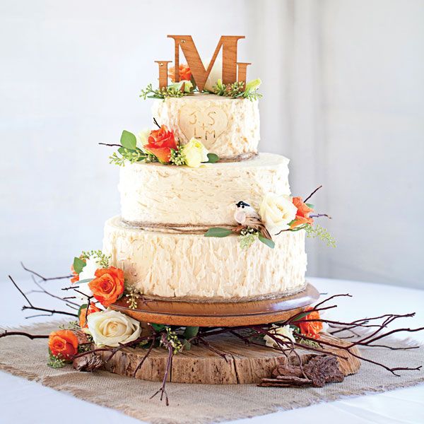 Rustic Buttercream Fall Wedding Cake Ideas