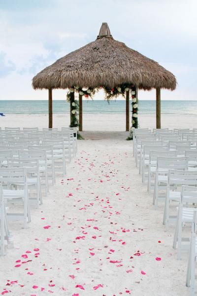 Sandy aisle at Marco Island Marriott Beach Resort in Florida