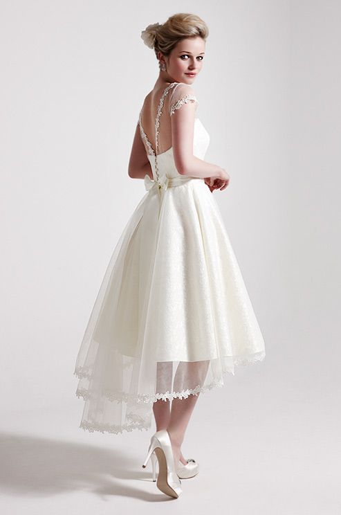Sassi Holford tea length wedding dress