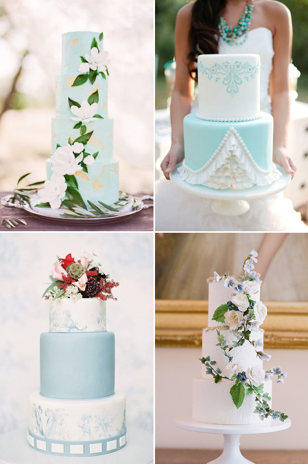 Something Blue Wedding Cake Ideas