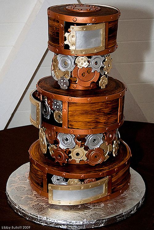 Steampunk wedding cake