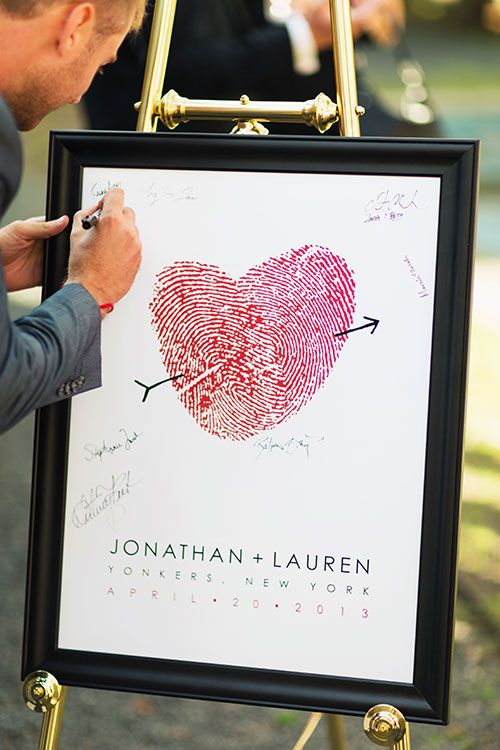 Thumbprint wedding guest sign