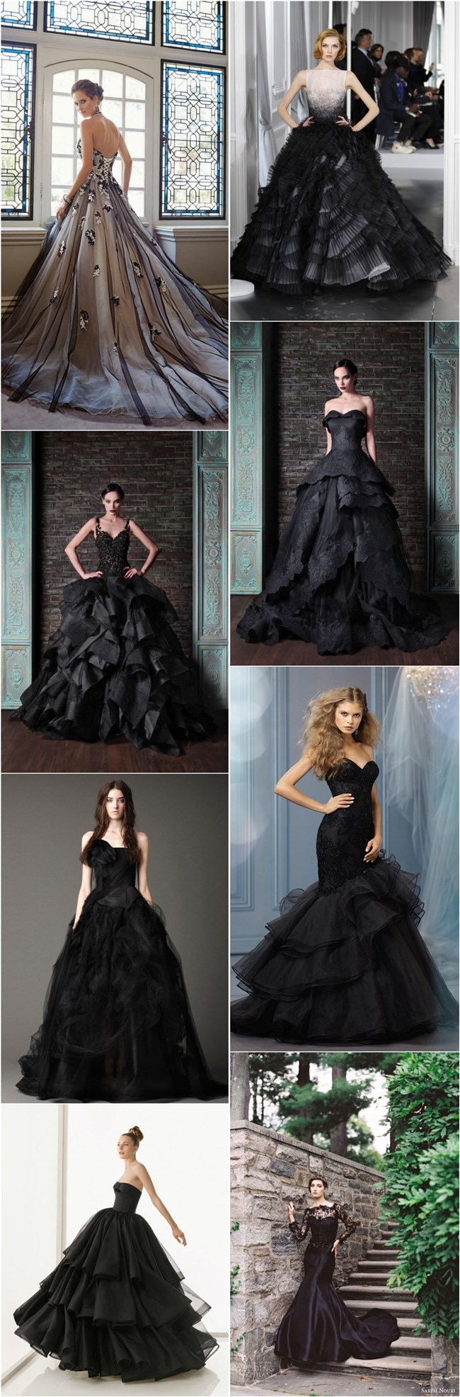 best black wedding dresses