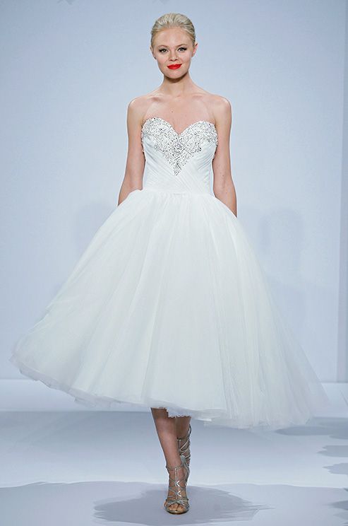 Tulle sweetheart ballerina length ball gown by Dennis Basso