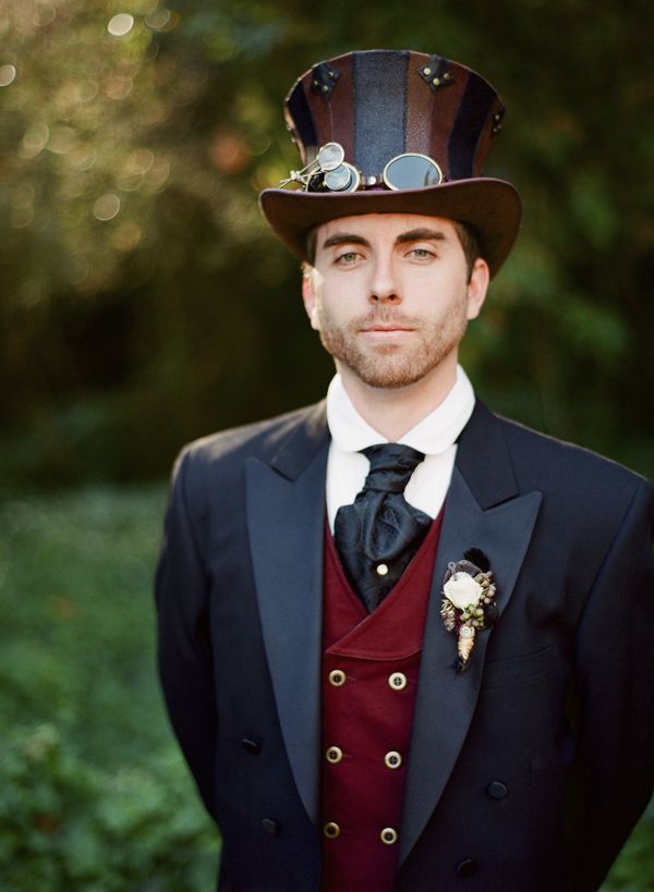 Victorian Steampunk Wedding Ideas-Groom look