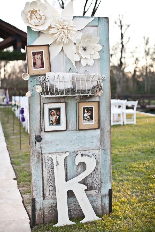 Vintage Door Ceremony Entrance