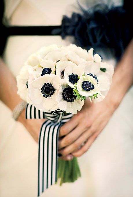 40 Anemone Wedding Ideas (Bouquets, Cakes and Invitations) 8 White Anemone Bouquet for a Destination Wedding