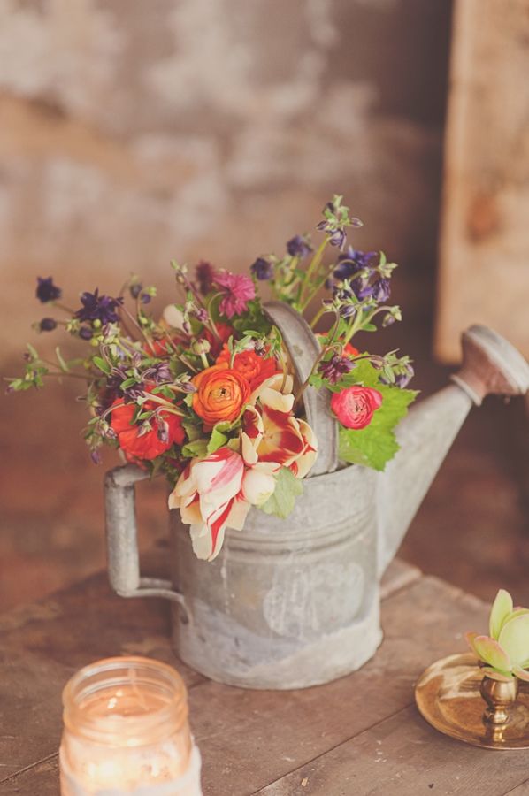 Wildflower rustic Tablescape Centerpiece