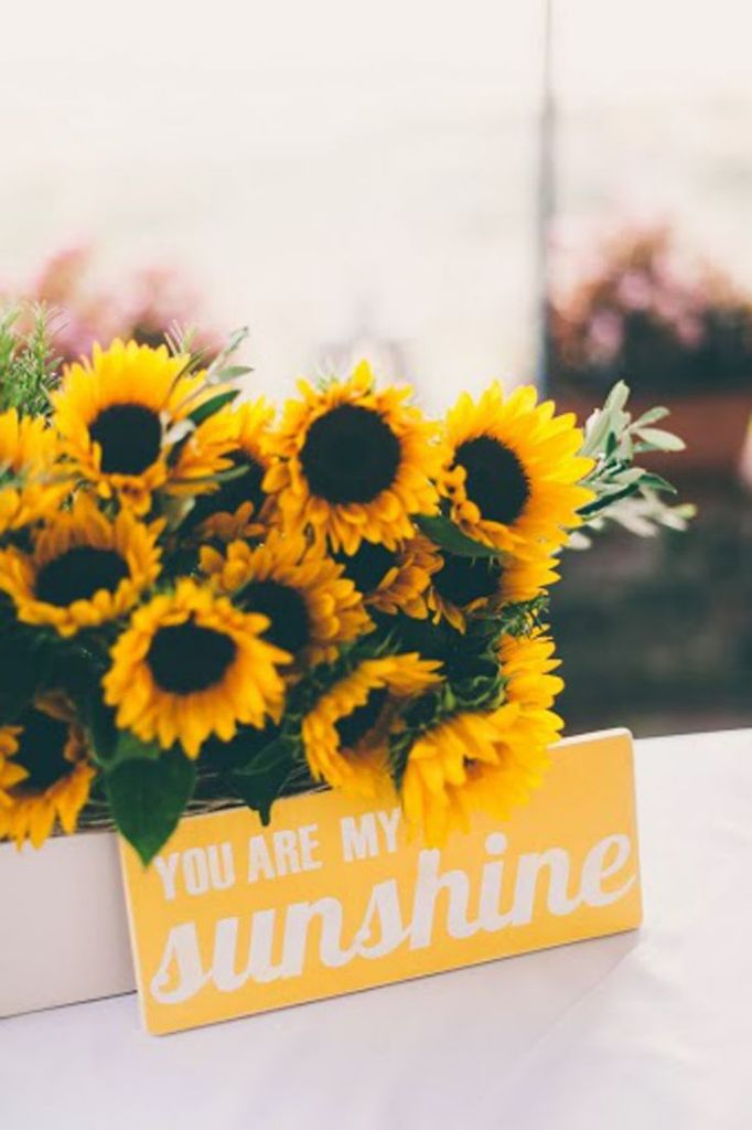 You Are My Sunshine-sunflower wedding decor