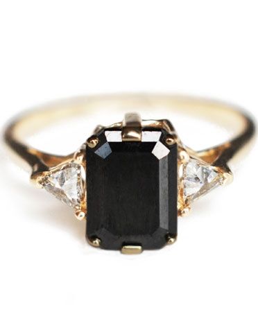 black and white diamond engagement rings