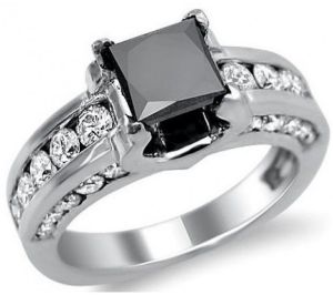 black and white diamond ring