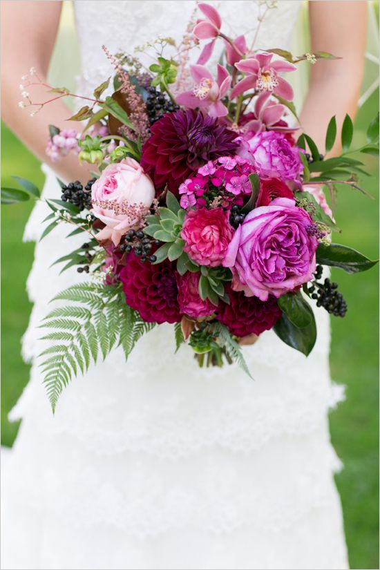 burgandy and pink bouquet