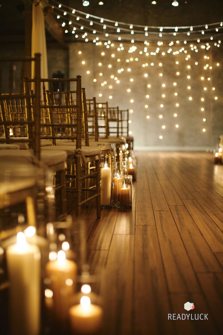 candles down the aisle