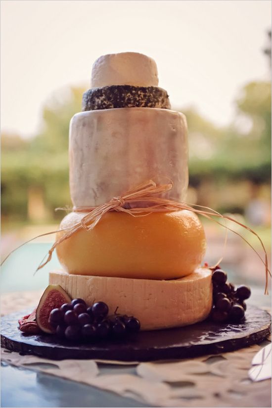 cheese tower fall wedding cake
