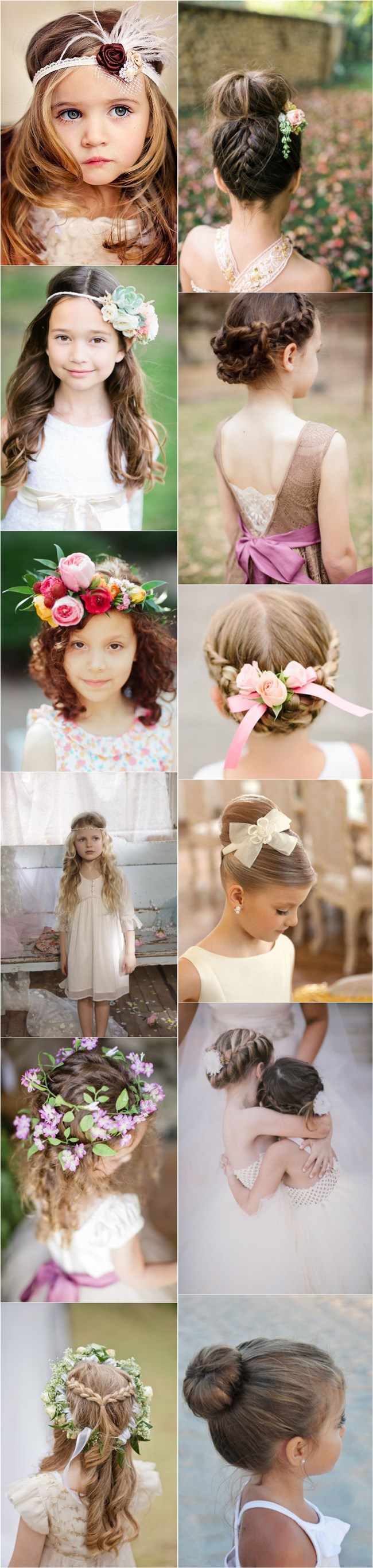 cute little girl hairstyles-updos, braids, waterfall