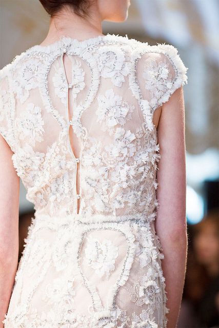 dennis basso spring 2013 wedding dress with ruffles details