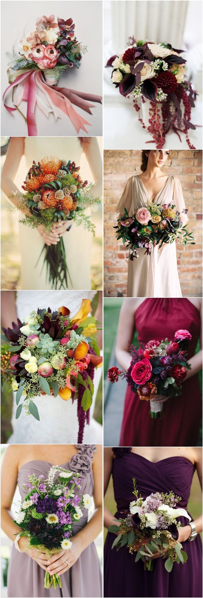 fall wedding flower ideas-fall wedding bouquets