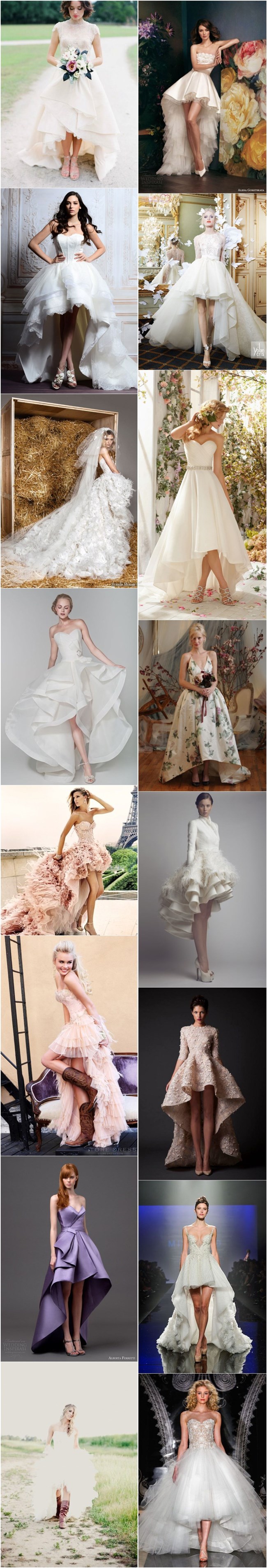 high-low wedding dresses and gowns