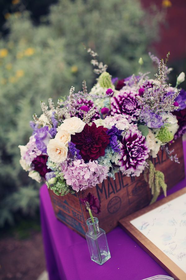 plum purple wedding flowers wedding centerpiece