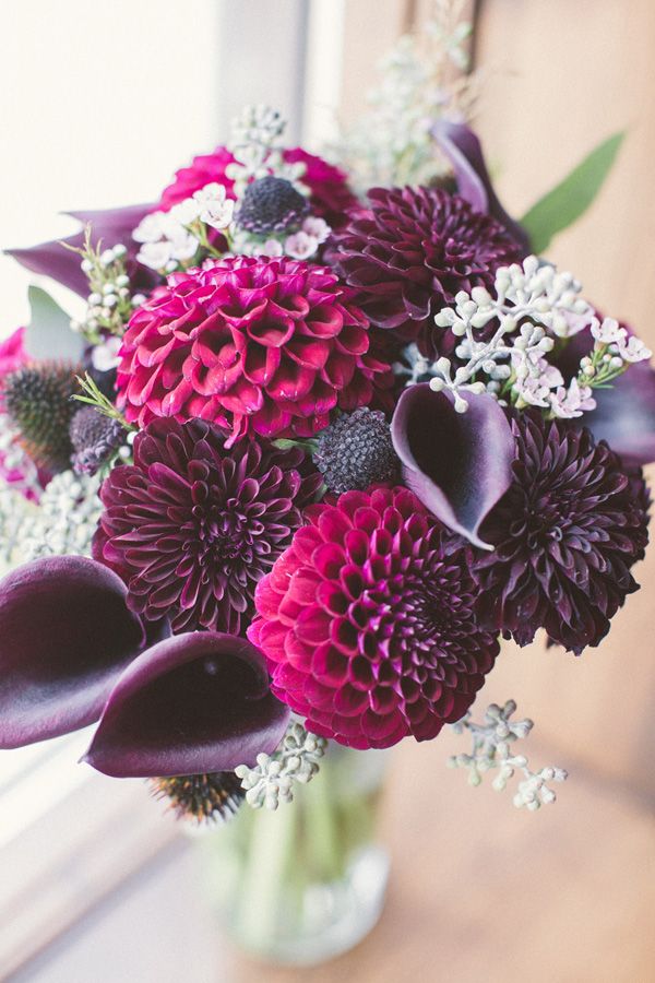 purple wedding bouquet