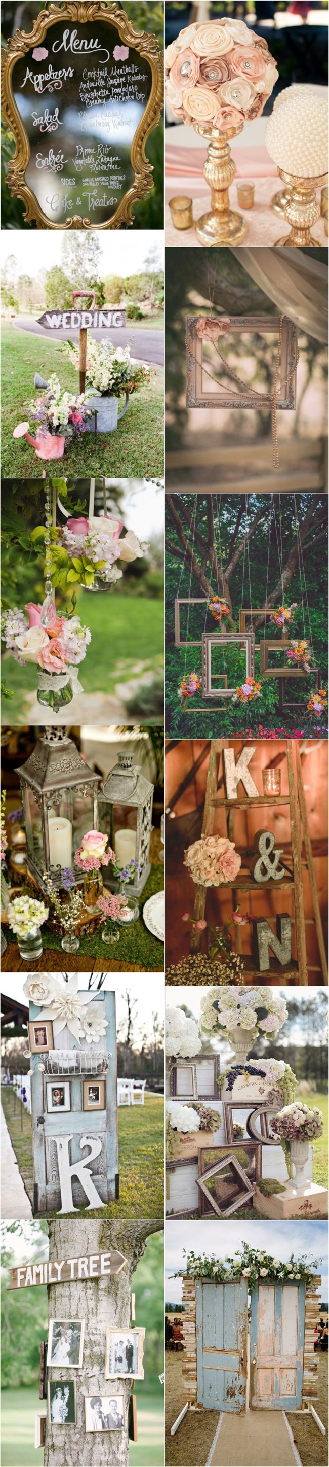 rustic and vintage wedding decorations