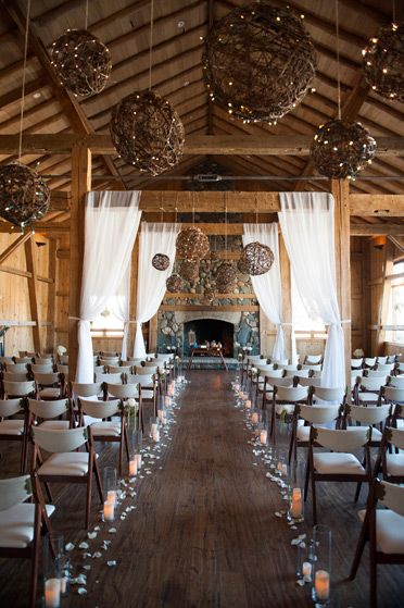 rustic barn wedding aisle ideas