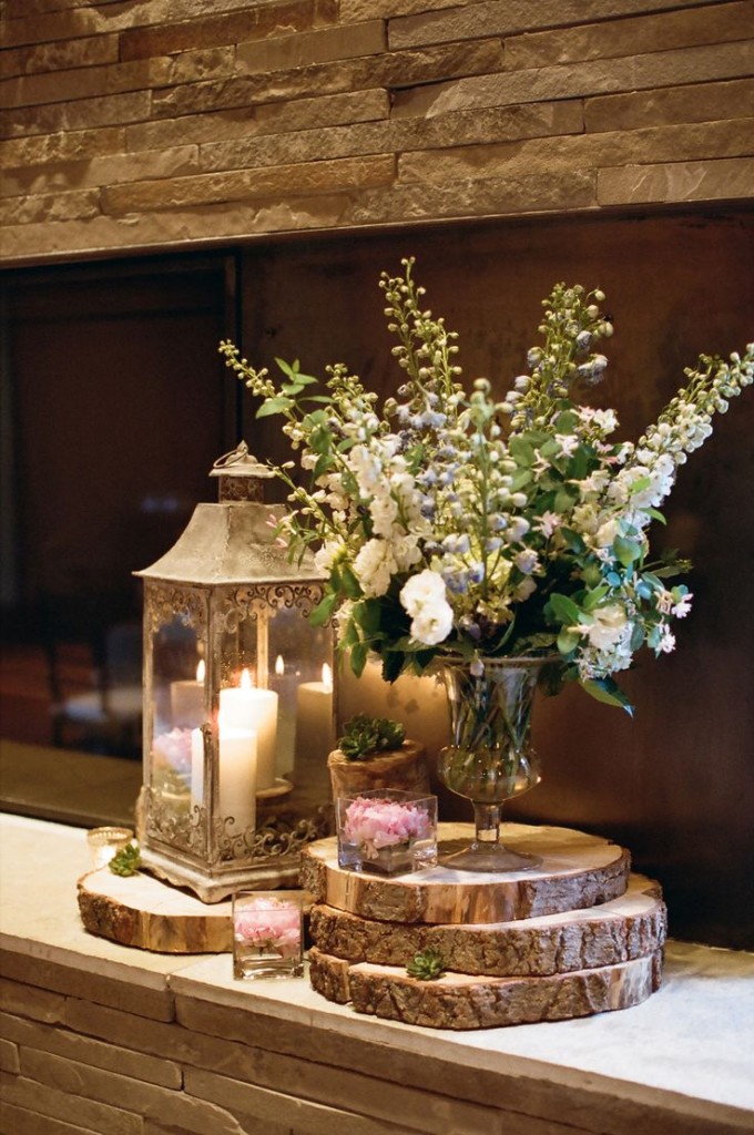 rustic lanter wedding tablescape